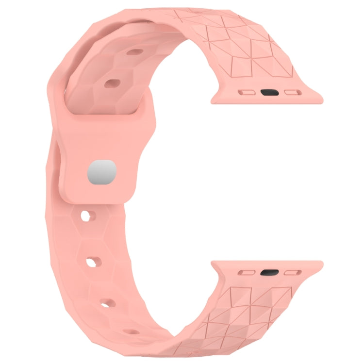 Football Texture Silicone Watch Band For Apple Watch Ultra 2 49mm(Pink) by bashfashion
