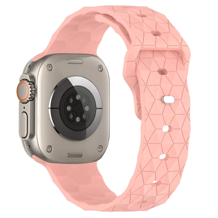 Football Texture Silicone Watch Band For Apple Watch Ultra 2 49mm(Pink) by bashfashion