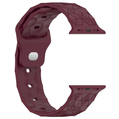 Football Texture Silicone Watch Band For Apple Watch Ultra 2 49mm(Wine Red) by bashfashion