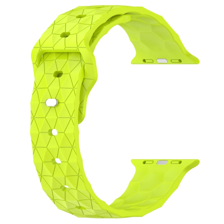 Football Texture Silicone Watch Band For Apple Watch Ultra 2 49mm(Limes Green) by bashfashion