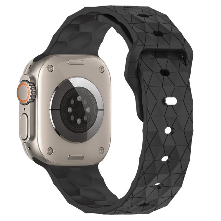 Football Texture Silicone Watch Band For Apple Watch Ultra 2 49mm(Dark Grey) by bashfashion