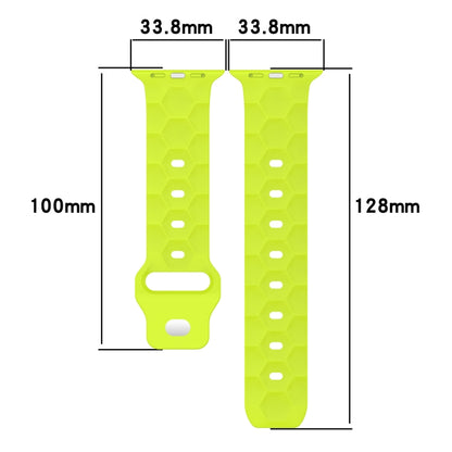 Football Texture Silicone Watch Band For Apple Watch Ultra 2 49mm(Limes Green) by bashfashion