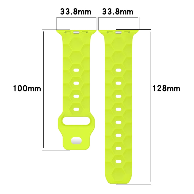 Football Texture Silicone Watch Band For Apple Watch Ultra 2 49mm(Pine Green) by bashfashion