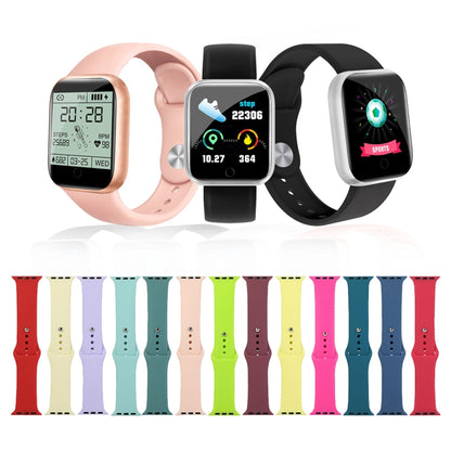 For Apple Watch Series 9&8&7 41mm / SE 3&SE 2&6&SE&5&4 40mm / 3&2&1 38mm Silicone Watch Band, Short Section (Female)(Shiny Yellow) by bashfashion