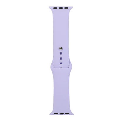 For Apple Watch Ultra 49mm&Watch Ultra 2 49mm / Series 9&8&7 45mm / SE 3&SE 2&6&SE&5&4 44mm / 3&2&1 42mm Silicone Watch Band, Short Section (Female)(Light Purple) by bashfashion