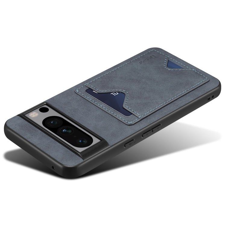 For Google Pixel 8 Pro Denior PU Back Cover Card Slot Holder Phone Case(Grey) by Denior