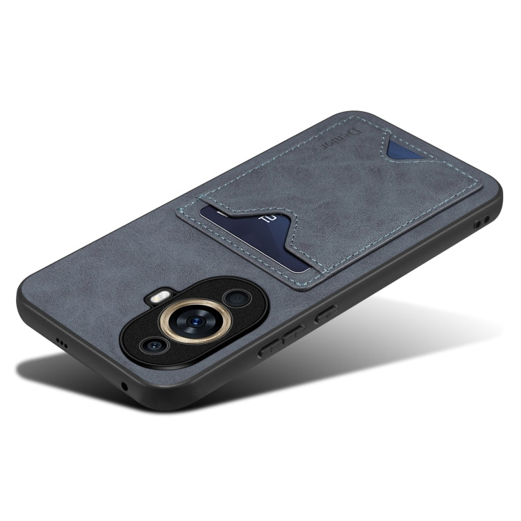 For Huawei nova 11 Pro / 11 Ultra Denior PU Back Cover Card Slot Holder Phone Case(Grey) by Denior