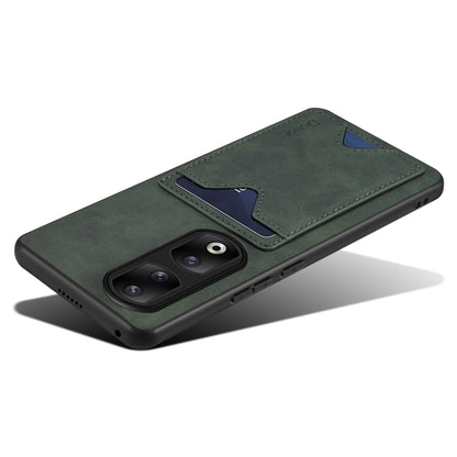 For Honor 90 Pro Denior PU Back Cover Card Slot Holder Phone Case(Green) by Denior