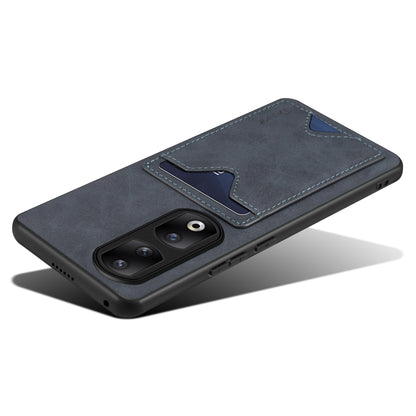 For Honor 90 Pro Denior PU Back Cover Card Slot Holder Phone Case(Grey) by Denior