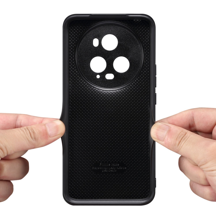 For Honor Magic5 Pro 5G Denior PU Back Cover Card Slot Holder Phone Case(Grey) by Denior