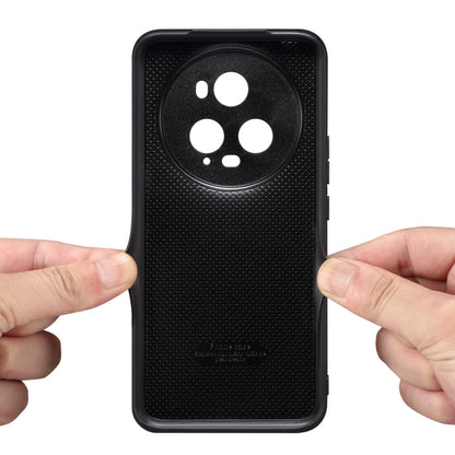 For Honor Magic5 5G Denior PU Back Cover Card Slot Holder Phone Case(Grey) by Denior