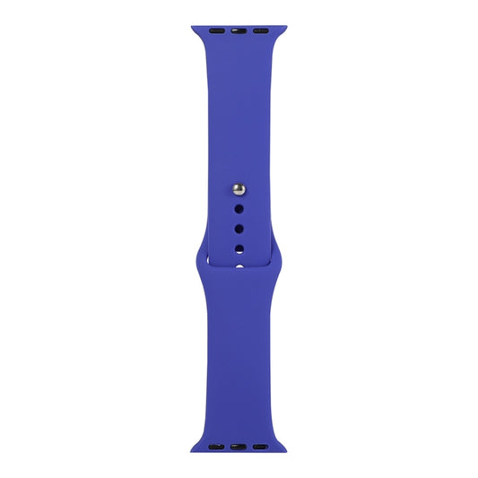 For Apple Watch Series 9&8&7 41mm / SE 3&SE 2&6&SE&5&4 40mm / 3&2&1 38mm Silicone Watch Band, Short Section (Female)(Deep Sapphire) by bashfashion