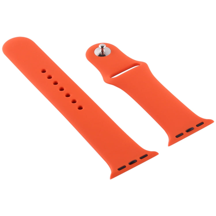 For Apple Watch Series 9&8&7 41mm / SE 3&SE 2&6&SE&5&4 40mm / 3&2&1 38mm Silicone Watch Band, Short Section (Female)(Deep Sapphire) by bashfashion