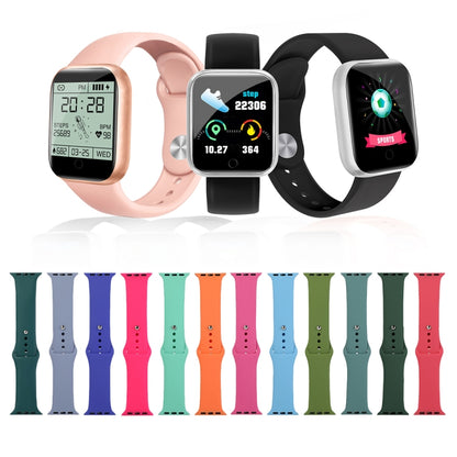 For Apple Watch Series 9&8&7 41mm / SE 3&SE 2&6&SE&5&4 40mm / 3&2&1 38mm Silicone Watch Band, Short Section (Female)(Deep Sapphire) by bashfashion