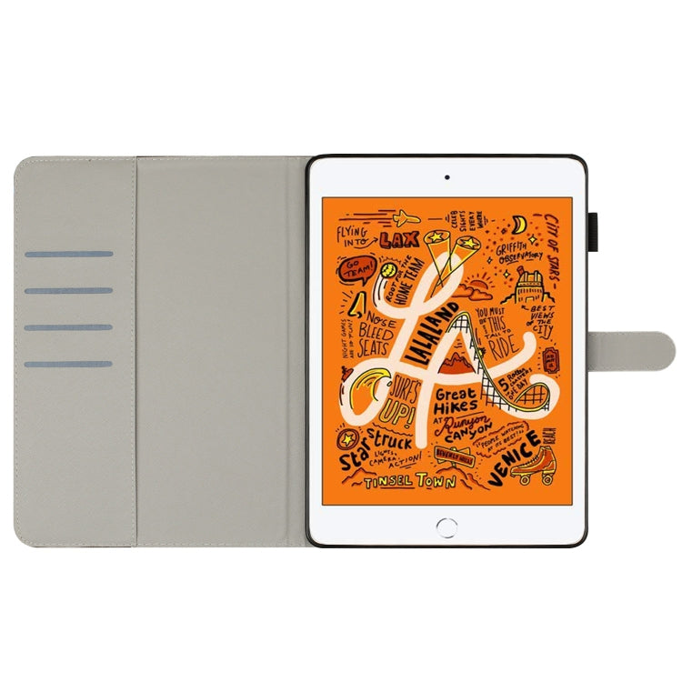 For iPad mini 5 / 4 / 3 / 2 / 1 Painted Leather Smart Tablet Case(Ethnic Style) by bashfashion