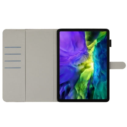 For iPad Pro 11 2022 / 2021 / 2020 Painted Leather Smart Tablet Case(Rose Butterfly) by bashfashion