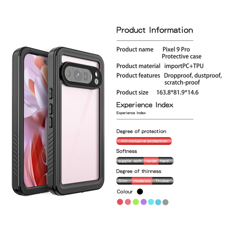 For Google Pixel 9 Pro RedPepper Shockproof IP68 Waterproof PC + TPU Protective Case(Black) by RedPepper