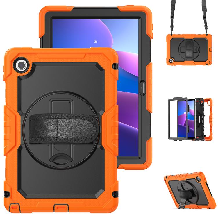 For Lenovo Tab 10.1 / ZhaoYang K10c Silicone Hybrid PC Tablet Case with Shoulder Strap(Orange) by bashfashion