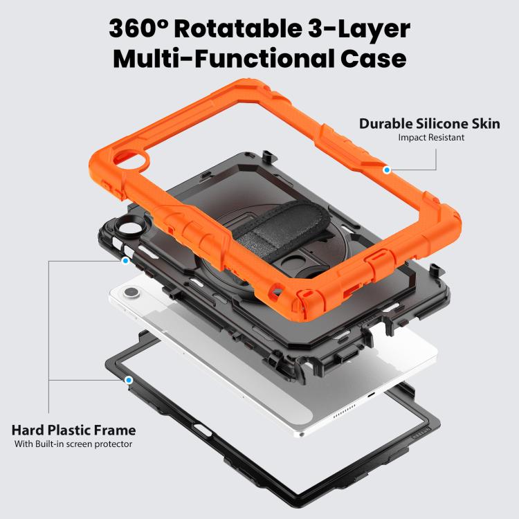 For Lenovo Tab 10.1 / ZhaoYang K10c Silicone Hybrid PC Tablet Case with Shoulder Strap(Orange) by bashfashion