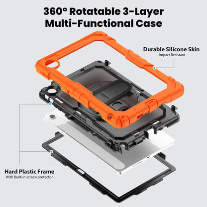 For Lenovo Tab 10.1 / ZhaoYang K10c Silicone Hybrid PC Tablet Case with Shoulder Strap(Orange) by bashfashion