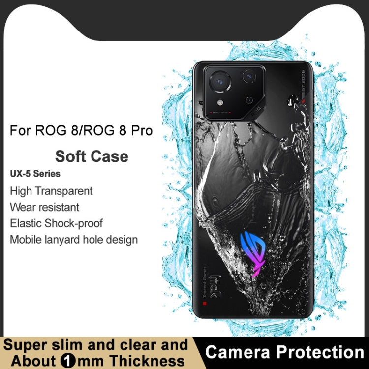 For Asus ROG Phone 8 / Phone 8 Pro IMAK UX-5 Series Transparent Shockproof TPU Protective Phone Case by imak