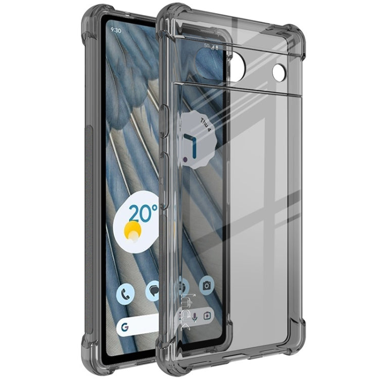 For Google Pixel 7a imak Shockproof Airbag TPU Phone Case(Transparent Black) by imak