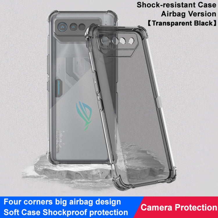 For Asus ROG Phone 7 Ultimate imak Shockproof Airbag TPU Phone Case(Transparent Black) by imak