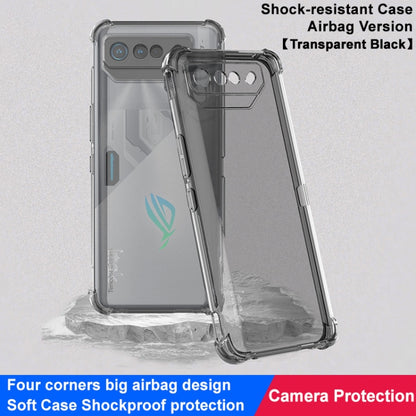 For Asus ROG Phone 7 Ultimate imak Shockproof Airbag TPU Phone Case(Transparent Black) by imak
