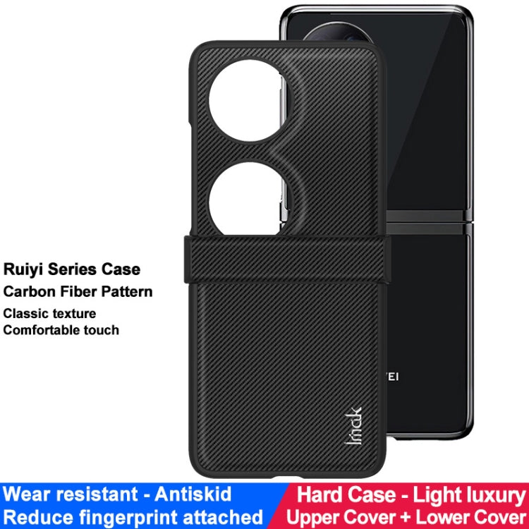 For Huawei Pocket 2 imak Ruiyi Series Carbon Fiber PU + PC Phone Case by imak