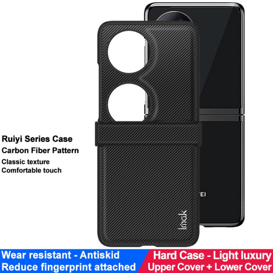 For Huawei Pocket 2 imak Ruiyi Series Carbon Fiber PU + PC Phone Case by imak