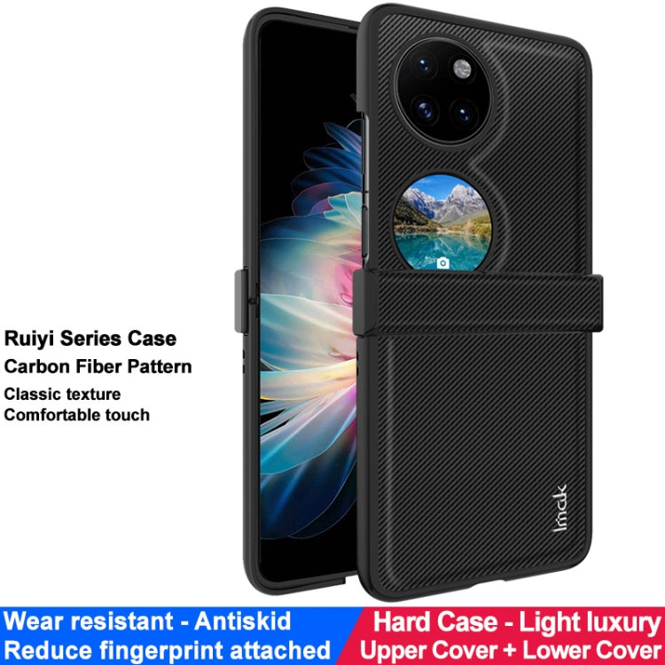 For Huawei Pocket 2 imak Ruiyi Series Carbon Fiber PU + PC Phone Case by imak