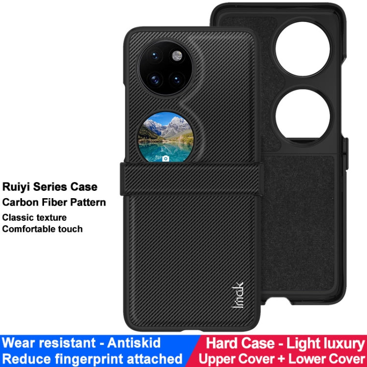 For Huawei Pocket 2 imak Ruiyi Series Carbon Fiber PU + PC Phone Case by imak
