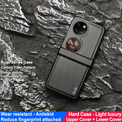 For Huawei Pocket 2 imak Ruiyi Series Carbon Fiber PU + PC Phone Case by imak