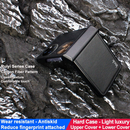 For Huawei Pocket 2 imak Ruiyi Series Carbon Fiber PU + PC Phone Case by imak