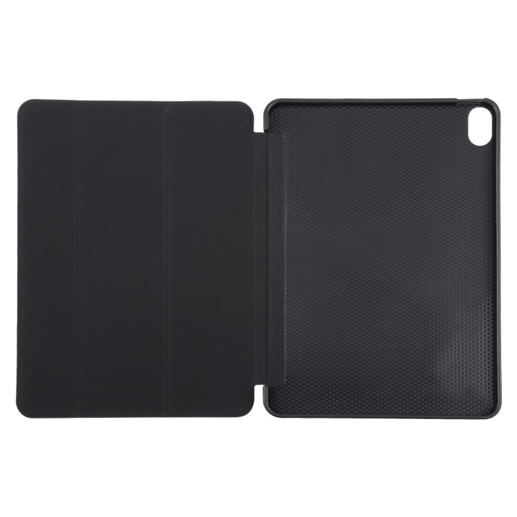 For iPad 10.9 2022 / Air 5 / Air 4 GEBEI 3-folding Holder Shockproof Flip Leather Tablet Case(Black) by GEBEI