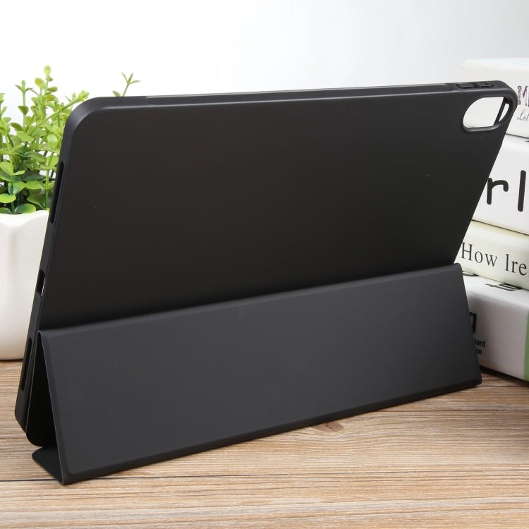 For iPad 10.9 2022 / Air 5 / Air 4 GEBEI 3-folding Holder Shockproof Flip Leather Tablet Case(Black) by GEBEI