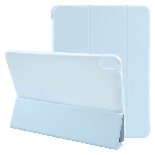For iPad 10.9 2022 / Air 5 / Air 4 GEBEI 3-folding Holder Shockproof Flip Leather Tablet Case(Sky Blue) by GEBEI