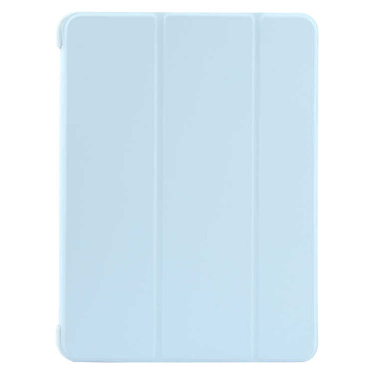 For iPad 10.9 2022 / Air 5 / Air 4 GEBEI 3-folding Holder Shockproof Flip Leather Tablet Case(Sky Blue) by GEBEI