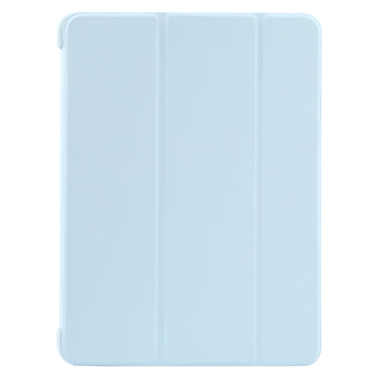 For iPad 10.9 2022 / Air 5 / Air 4 GEBEI 3-folding Holder Shockproof Flip Leather Tablet Case(Sky Blue) by GEBEI