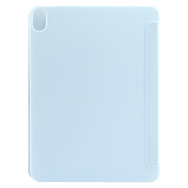 For iPad 10.9 2022 / Air 5 / Air 4 GEBEI 3-folding Holder Shockproof Flip Leather Tablet Case(Sky Blue) by GEBEI