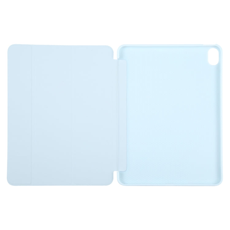 For iPad 10.9 2022 / Air 5 / Air 4 GEBEI 3-folding Holder Shockproof Flip Leather Tablet Case(Sky Blue) by GEBEI
