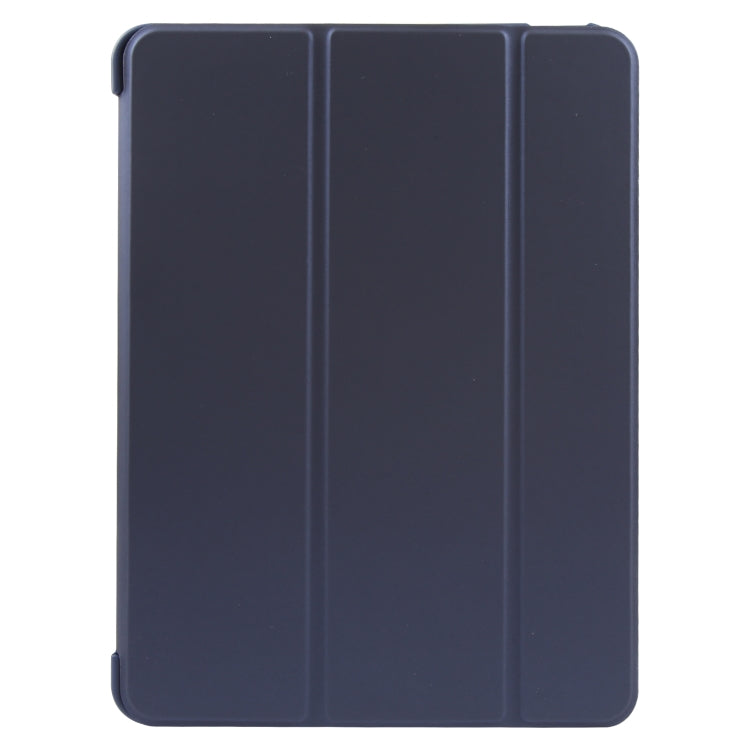 For iPad 10.9 2022 / Air 5 / Air 4 GEBEI 3-folding Holder Shockproof Flip Leather Tablet Case(Dark Blue) by GEBEI
