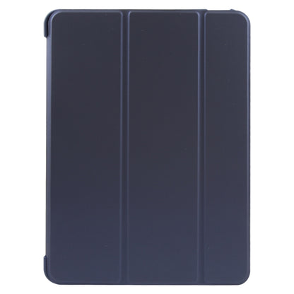 For iPad 10.9 2022 / Air 5 / Air 4 GEBEI 3-folding Holder Shockproof Flip Leather Tablet Case(Dark Blue) by GEBEI