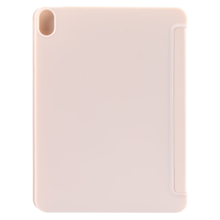 For iPad 10.9 2022 / Air 5 / Air 4 GEBEI 3-folding Holder Shockproof Flip Leather Tablet Case(Pink) by GEBEI