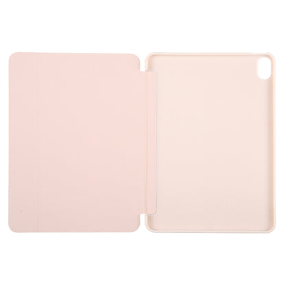 For iPad 10.9 2022 / Air 5 / Air 4 GEBEI 3-folding Holder Shockproof Flip Leather Tablet Case(Pink) by GEBEI