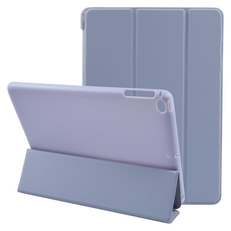 For iPad 9.7 2018 & 2017 / Air / Air2 GEBEI 3-folding Holder Shockproof Flip Leather Tablet Case(Light Purple) by GEBEI