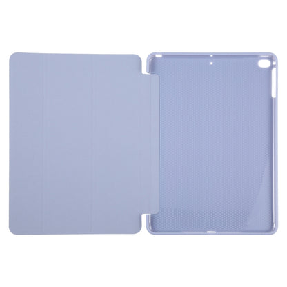 For iPad 9.7 2018 & 2017 / Air / Air2 GEBEI 3-folding Holder Shockproof Flip Leather Tablet Case(Light Purple) by GEBEI