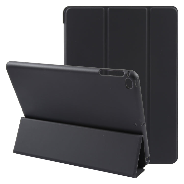 For iPad 9.7 2018 & 2017 / Air / Air2 GEBEI 3-folding Holder Shockproof Flip Leather Tablet Case(Black) by GEBEI