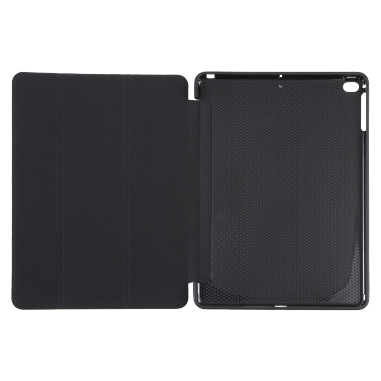 For iPad 9.7 2018 & 2017 / Air / Air2 GEBEI 3-folding Holder Shockproof Flip Leather Tablet Case(Black) by GEBEI