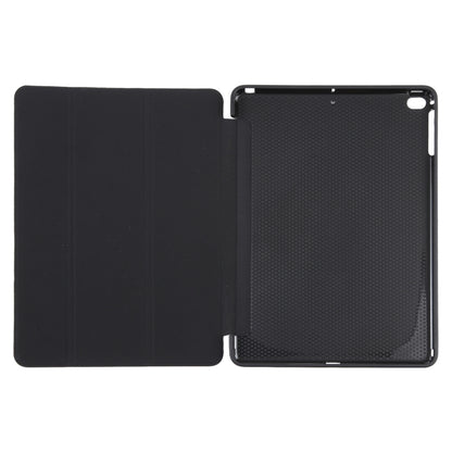 For iPad 9.7 2018 & 2017 / Air / Air2 GEBEI 3-folding Holder Shockproof Flip Leather Tablet Case(Black) by GEBEI